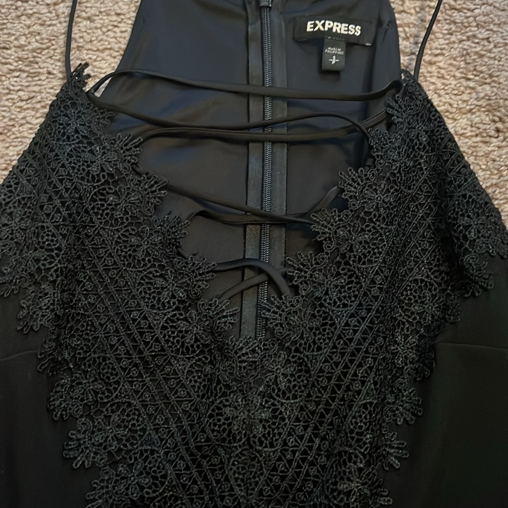 Express Black Lace jumpsuit - Picture 3 of 7